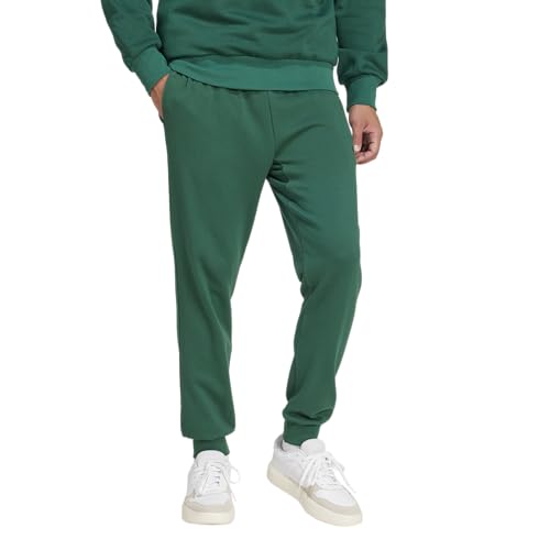 adidas Men's Tall Size Essentials Feel Cozy French Terry Pants, Collegiate Green/Black