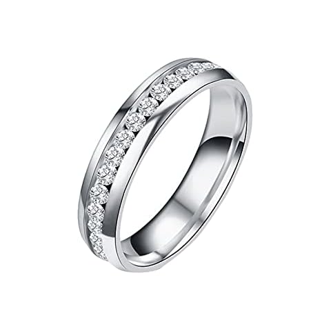 ink2055 Rings for Women Teen Girls,Health Care Weight Loss Fat Burning Slimming Magnetic Ring Rhinestone Jewelry,Mothers Day Gifts,Gifts for Women Men Girls - Silver US 7 Cover