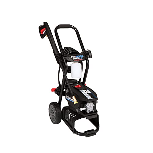 AR Blue Clean BCXP22000 Electric Pressure Washer-2000 PSI, 1.7 GPM, 13 Amps Bayonet Connect Accessories, Two Wheel Trolley, On Board Storage, Portable Pressure Washer, High Pressure, Car washer, Patio - Image 5