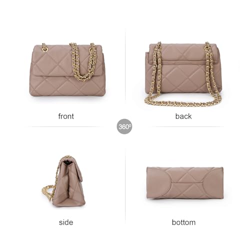 Image of Gladdon Quilted Crossbody Purses for Women Small Ladies Shoulder Bags with Chain Trendy Clutch Purse Cute Designer Bag