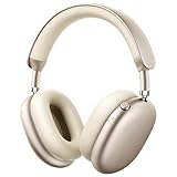 Picun F8 Pro Hybrid Active Noise Cancelling Headphones with Multiple Modes, Wireless Over-Ear Bluetooth Headphones, 140H Playtime, Customizable Sound, Head Tracking,Travel, Office (Khaki White)