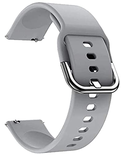 Image of 22mm Silicone Replacement Rubber Sport Watch Band Strap Compatible with for Realme Watch S / Realme Watch S Pro / Realme Watch 2 Pro (Grey)