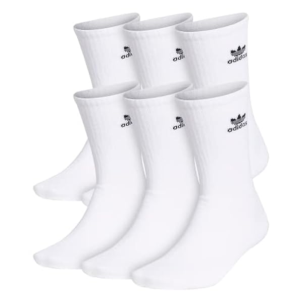 adidas Originals Calzini unisex per adulti Trefoil Crew (6 paio)