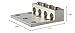 NSI 4-350L6 Dual Rated Transformer Lug, 350 MCM - 6 AWG Wire Range, 0.563
