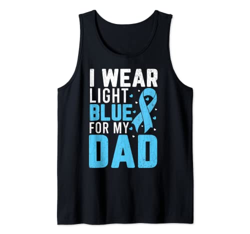 Hombre Desgaste azul claro para papá Gráfico de concienciación sobre el cáncer de próstata Camiseta sin Mangas