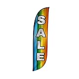 LookOurWay Sale Rainbow Feather Flag, 12-Feet