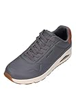 Skechers Men's UNO-Tailored AIR Sneaker, Charcoal, 10.5