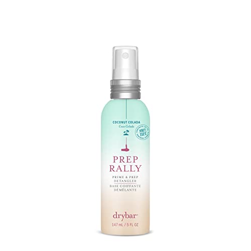 Image of Drybar Prep Rally Prime & Prep Detangler Coconut Colada 147ml | Use on Wet Hair | Heat Protection up to 232°C | Lightweight Hydration for Your Best Blow-Dry | Soft, Manageable Finish | All Hair Types
