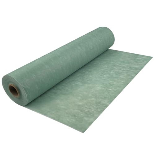 TERRARIDE Chemin de Table Vert, Chemin Table en Non-Tissé Vert Eucalyptus Moderne 30 cm x 25 m, Décoration de Table d'Extérieur, Nappe Décorative pour...