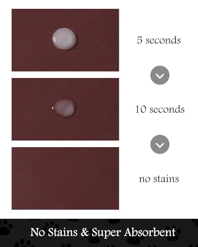 Image of Pet Feeding Mat-Absorbent Dog Mat for Food and Water Bowl-No Stains Quick Dry Water Dispenser Mat-Dog Accessories Pet Supplies-Bowl for Messy Drinkers（RED,12 inchx19 inch