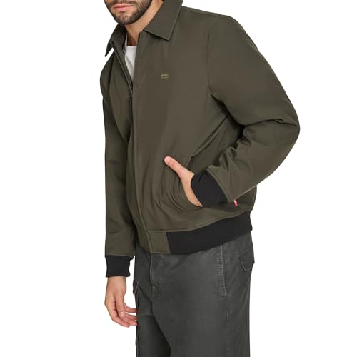 Image of Levi's Men's Men's Lightweight Softshell Varsity Rib Knit Bomber Jacket
