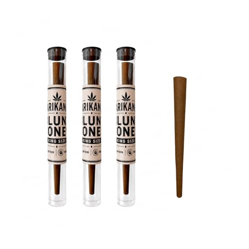 Premium Blunt Wraps Cones 6 Stück Vorgedrehte Pre-Rolled 100% Pflanzliche Naturfaser Tabakfreier Ersatz Extra Stark King Size