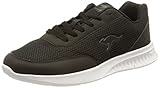 Secret Pocket KangaROOS Unisex KL-A Ken Sneaker, Jet Black/Steel Grey, 43 EU