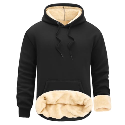 Nadeer Kapuzenpullover Herren Kapuzen Sweatshirt Sherpa Gefüttert Hoodie...