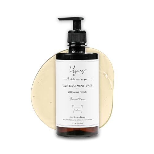 UGEES Undergarment Liquid Detergent for Men/Women,Mild Detergent, No Soaking Formulation, Plant-Based, Bio Wash, Disinfectant Liquid for Hand Laundry (375ml_Pack of 1)