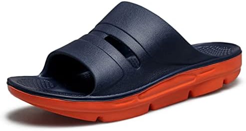 Mens Recovery Sandals with Plantar Fasciitis Arch Support, Bathroom Slippers Summer Pool Beach Cushioned Thick Sole