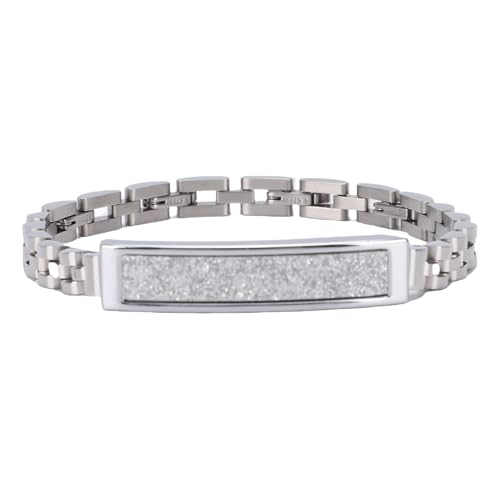 Annadue Pulsera Inteligente, Rastreadores de Actividad y Estado Físico Bluetooth 5.1 con Monitoreo del Sueño, Carga Rápida Magnética, Resistente Al Agua hasta 50 M, Modo Deportivo (Silver)