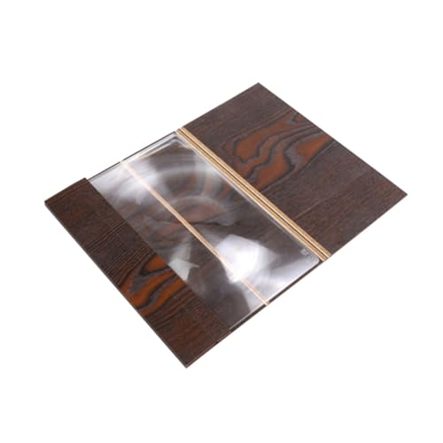 NUOLUX ユニバーサルスマホ画面拡大鏡 折りたたみ式携帯スクリーン増器 映像対応 高精細放射線防止視力保護スマホビデオ鑑賞用木目調スタ