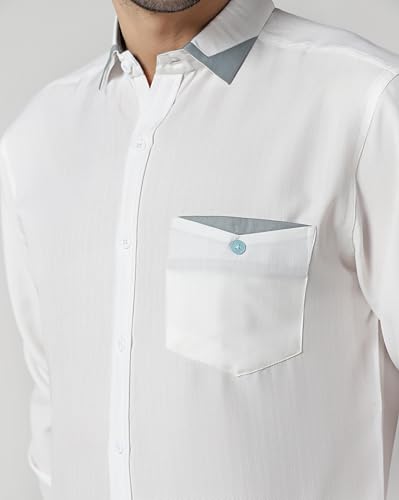 Image of TAGDO Men's Full Sleeve Shirt | Pocket Design and Spread Collar Shirt for Man (2054)