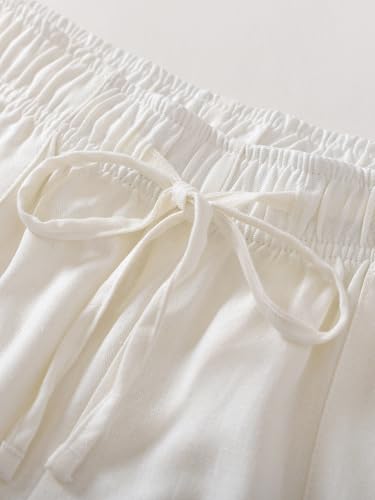 Weintee Women's Petite Linen Capris Petite Length4