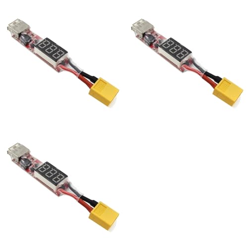 Cargador USB Lipo 2S-6S placa adaptadora voltímetro para móvil 3 uds