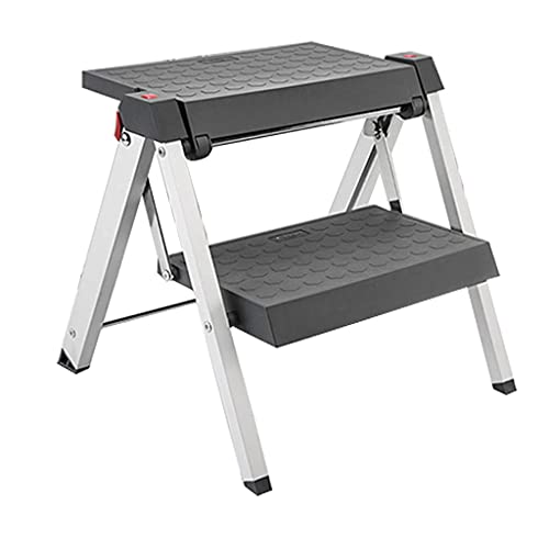 Escabeau en bois multifonctionnel avec structure en fer pliable - 2
