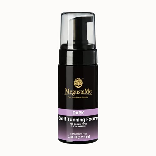Image of Self Tanning Foam Dark, 1 Hour Express Sunless Tanner, Natural Bronze Tan, Streak-Free & Non-Sticky, Fast Drying, Fragrance Free Self Tanner Mousse for Natural Glow, 150ml