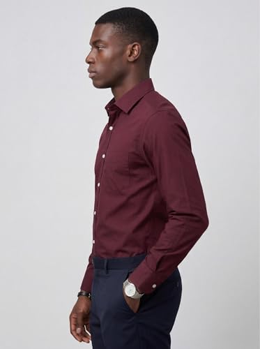 Image of INKAST Men's Cotton Blend Plain Formal Shirt | Full Sleeves Solid Shirts| Straight Regular Fit | Office and Regular Wear