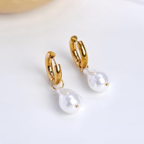 Image of Rubans Demi Fine Stainless Steel Hoop Earrings Daily Gift for Women & Girls