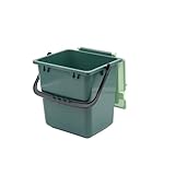 bioMat AirBox® Biomülleimer für die Küche, Tüten bis 10l, geschlossener Komposteimer mit perforiertem Deckel, freistehend oder montierbar, Grün