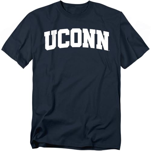 LOGOVISION University of Connecticut School Name Arch Unisex Adult T Shirt Navy Medium