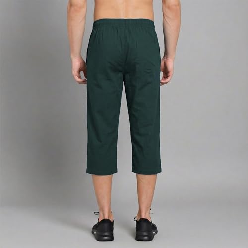 Image of Amul Comfy Men's Cotton Rich Solid Capri