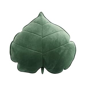 Nicole Knupfer Leaf Plush Cushion, Plant Decorative Cushion, Soft Toys, 3D Plush Toy, Birthday Gifts, Decorative Cushion (Green, 50 cm)