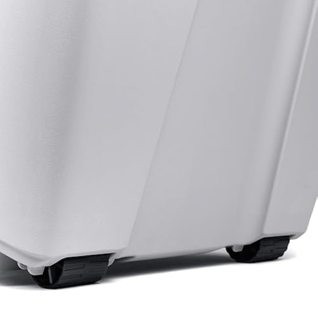 Hefty MAX Pro 28 Gal Wheeled Storage Containers with Lids, 4 Pack Heavy-Duty Plastic Rolling Totes with Secure Latch Handles, Stackable Utility Cartons for Garage, Moving, Storage, Basement & Outdoor