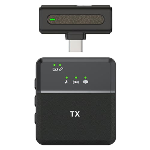 fayarrd Kabelloses Mikrofon | Geräuschunterdrückung für Kragen, Mikrofon Clip Plug and Play für Videoaufnahmen, für Vlogging Podcast Live Streaming Kamera Videokamera Inhalte