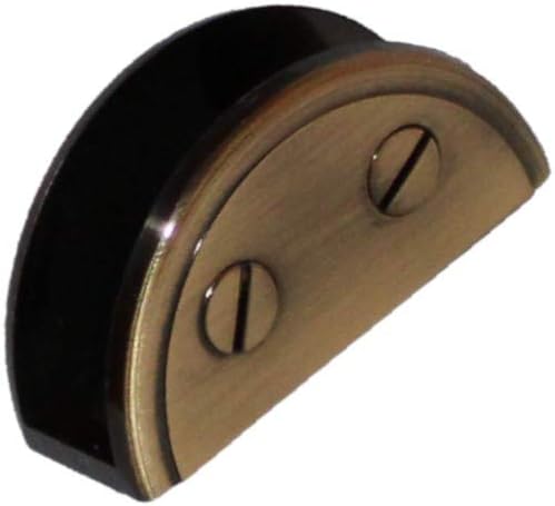 RiseOm Heavy D Bracket/D Clamp Bracket for Glass Made of Brass (4, Antique-12 mm)