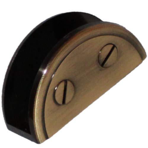 RiseOm Heavy D Bracket/D Clamp Bracket for Glass Made of Brass (4, Antique-12 mm)