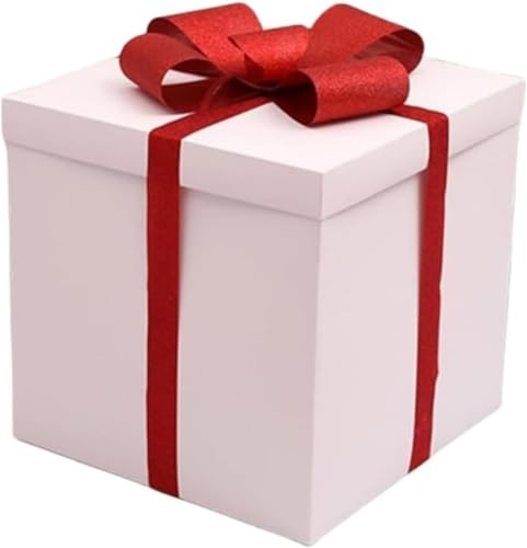 ギフトボックス 正方形ボッ ックス ラッピングボックス ラッピング 箱 プレゼントぼっくす 箱 シンプルなハイエンドラッピング 箱 誕生日クリスマス箱 用装飾ギフトボックス, アクセサリー 蝶結び付き パッケージ 多用ケース 高級包装箱 の小道具 (50C