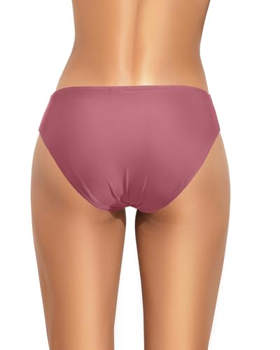 Image of Women Bikini Bottom Full Coverage Bathing Suit Bottoms Swimsuit Bottom | Low Waist Design, Side Strap Cutout, Full Rear Coverage, Secure Fit, Soft Breathable Fabric