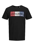 JACK & JONES Jjecorp Logo tee SS O-Neck Noos Camiseta Cuello Redondo, Black/Detail Play Slim, XXL Hombre