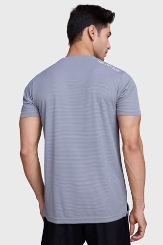 Image of FUAARK Men Moisture Wicking Solid Round Neck Tshirt