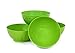 Mintra Unbreakable Plastic Bowl, GREEN 4pk - Large, 1.8L, 60oz, 7.75inW x 3.25inH - (Part Of A Set) - Salad, Snacks, Breakfast Cereal, Fruit, Popcorn, Soup, Colorful, Shatterproof, BPA Free