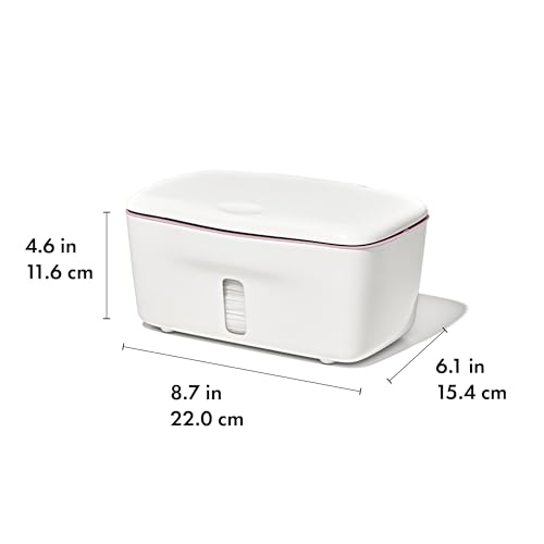 Image of OXO Tot Perfect Pull Wipes Dispenser, Baby Wipe Holder - Blossom