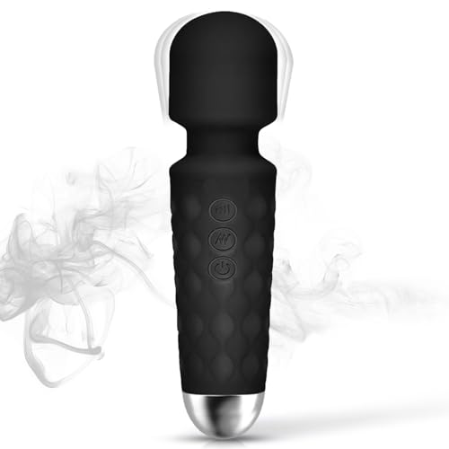 Image of Handheld Relaxation Massager to Relief Whole Body Muscle Tension and Promote Relaxation, 20-Modes & 8-speeds, Pale Black