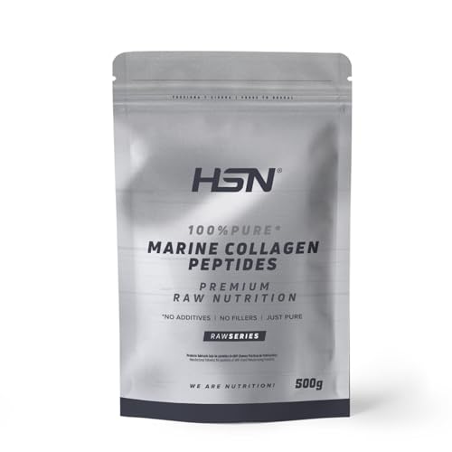 HSN Péptidos de Colágeno Marino Hidrolizado en Polvo Sin Sabor 500g | 100% Proteína de Colágeno Sin Aditivos | Apto Dieta Keto y Paleo | Alta solubilidad | Sin Gluten Sin Lactosa