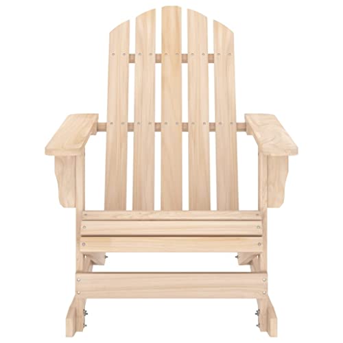 Image of HGPOTUY Comfortable Wooden Adirondack Rocking Chair for Patio Garden, Solid Fir Wood Frame, Ergonomic Design, Easy Maintenance, Supports 110 kg
