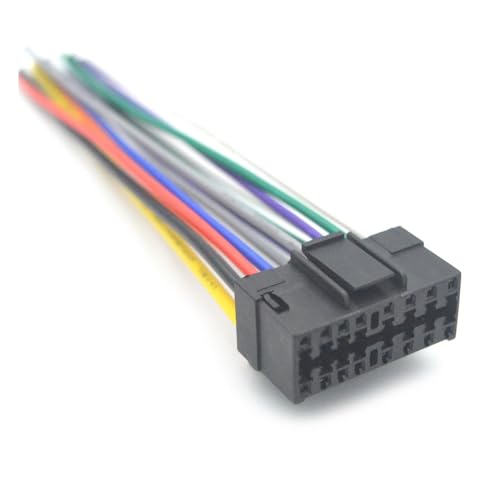 Illkjasfc Adaptador de reproductor de cableado, radio estéreo de repuesto, enchufe de radio, reproductor de música, conector de 16 pines