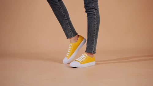 Image of Canvas Shoes for Women, Women's Fashion Sneakers | Casual Low Top, Lace Up, Rubber Sole, Canvas Upper, Cushioned Insole