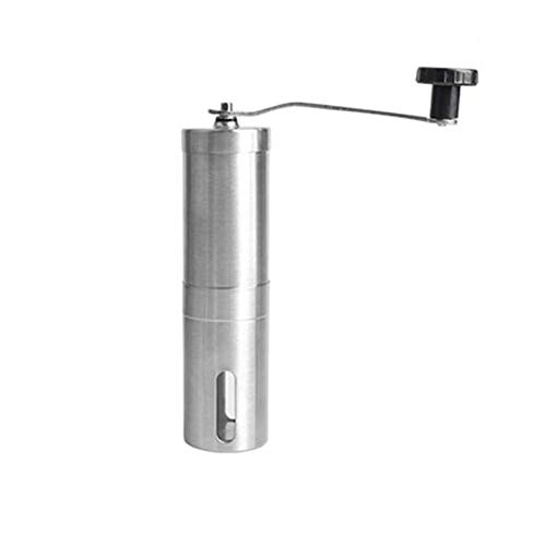 Manuelle Kaffeemühle, Kaffeemühle aus Edelstahl, Grat-Kaffeemühle mit keramischem Mahlkern, waschbar, für zu Hause, im Büro und auf Reisen