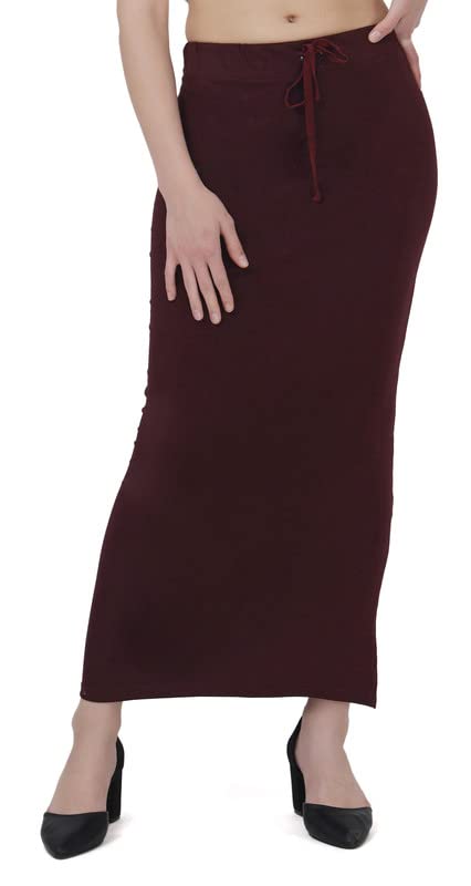 Image of Lycra Blend Cotton Saree Shapewear Petticoat for Women and Girls, Skirts Shapewear Dress for Saree